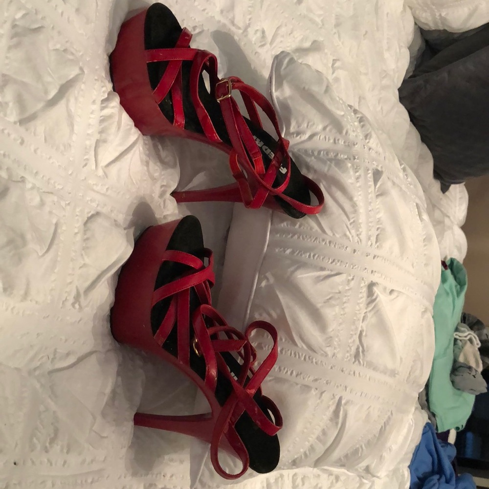 Red shoes 5 1/2 inch heel